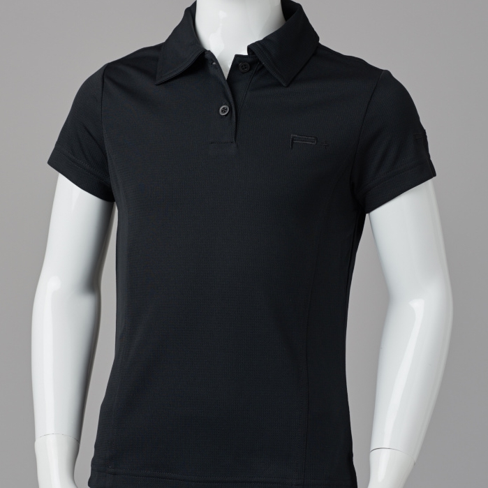 GIRL FITTED POLO BLACK 